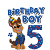 Paw Patrol 5 Year Old Birthday Chase