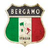 Bergame Italie Armoiries Drapeaux Design