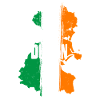 Dublin Ireland Flag | County Outline Map