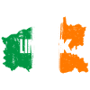 Limerick Ireland Flag | County Outline Map
