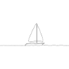 single line sailboat