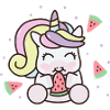 Kawaii Anguria Unicorno Estate Frutta Meloni