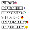 Infirmière en 6 langues différentes