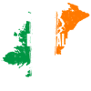Donegal Ireland Flag | County Outline Map