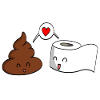 Toilet paper and poop