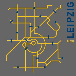 "Liniennetzplan Leipzig" - Motiv Gelb/Blau
