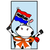 Cow with Dutch flag