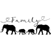 Elephant Family Family lettering black
