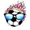 Football avec lunettes de soleil