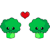 Broccoli Paar Liebe Comic