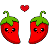 Chilli Paar Liebe Comic