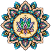 Lotus flower, Mandala sticker