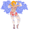 Large angel with lace wings