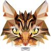 Cat polygonal Cat Tiger Cat