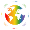 Rainbow Globe Love world