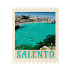 Salento Turquoise Beach retro plakat