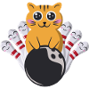 Bowling Cat Kawaii
