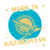 Tillverkad i Kazakstan Vapensköld Kazakisk kazakisk kazakisk