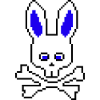 Skull Rabbit Blue