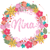 nina,blumen,blumenkranz,floral,illustration