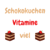 Schokokuchen hat wenig Vitamine