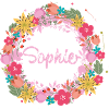 sophie,flowers,flower wreath,floral,illustration