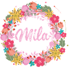 mila,blumen,blumenkranz,floral,illustration
