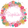 sohia,flowers,flower wreath,floral,illustration