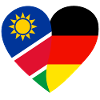 Namibia Germany Heart Flag Heart