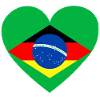 BRAZIL GERMANY Combination Flag Heart