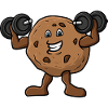 Biscuit lifts dumbbells