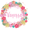 Vanessa,,blumen,blumenkranz,floral,illustration