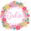 julia,flowers,flower wreath,floral,illustration