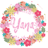 Yana ,flowers,flower wreath,floral,illustration