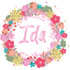 Ida ,flowers,flower wreath,floral,illustration