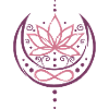 Lotus with moon and infinity symbol