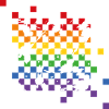Rainbow Checkerboard Pattern - LGBT Tiles
