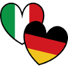 Italy Germany Hearts