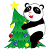 Panda de Noël