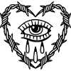 Tattoo style heart