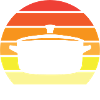 Cooking pot - circle, sunset