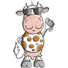 Cool cow with sunglasses