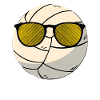 Volleyball Ball with Sunglasses