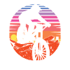 Mountainbike Retro Sunset