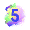 5 Zahl Klecks