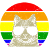Schwule Katze mit Brille