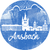 ansbach,skyline,blue,circle,retro