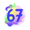 67 Zahl Klecks