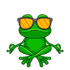 Ohmm lustiger Frosch mit Sonnenbrille