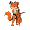 Comic Fuchs joue du violoncelle